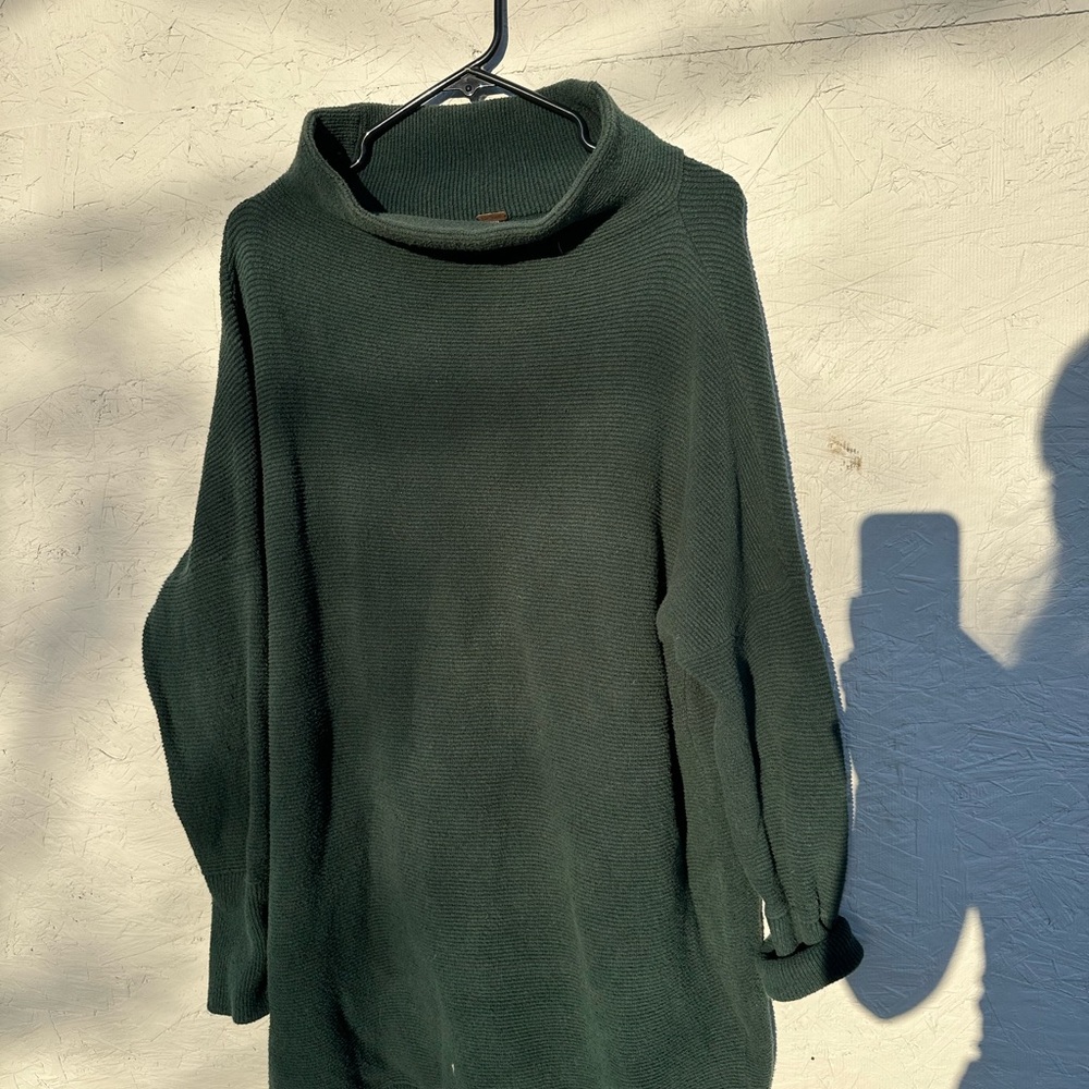 Free People Forest Green Ottoman Sweater